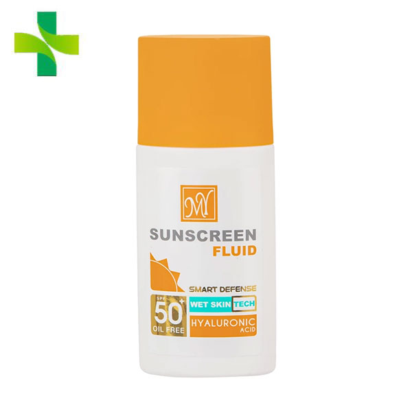 فلوئید ضد آفتاب بی رنگ مای SPF50 مدل Hyaluronic Acid مناسب انواع پوست حجم 50 میلی لیتر