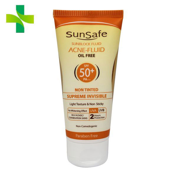 ضد آفتاب فاقد چربی فلوئید آکنئیک +SPF50 سان سیف