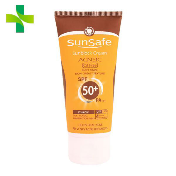 ضد آفتاب فاقد چربی آکنئیک بدون رنگ SPF50 سان سیف