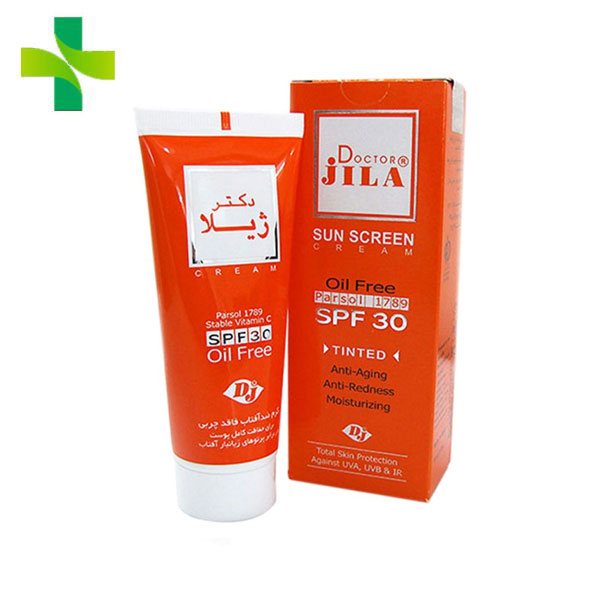 کرم ضد آفتاب رنگی دکتر ژیلا SPF30 فاقد چربی حجم 65 گرم