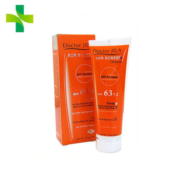 کرم ضد آفتاب رنگی حاوی SPF63 دکتر ژیلا حجم 50 گرم