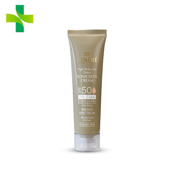 کرم ضد آفتاب رنگی SPF50 سینره بژ روشن