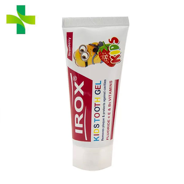 خمیر دندان ژله ای کودک ایروکس Irox با طعم توت فرنگی 80 گرم